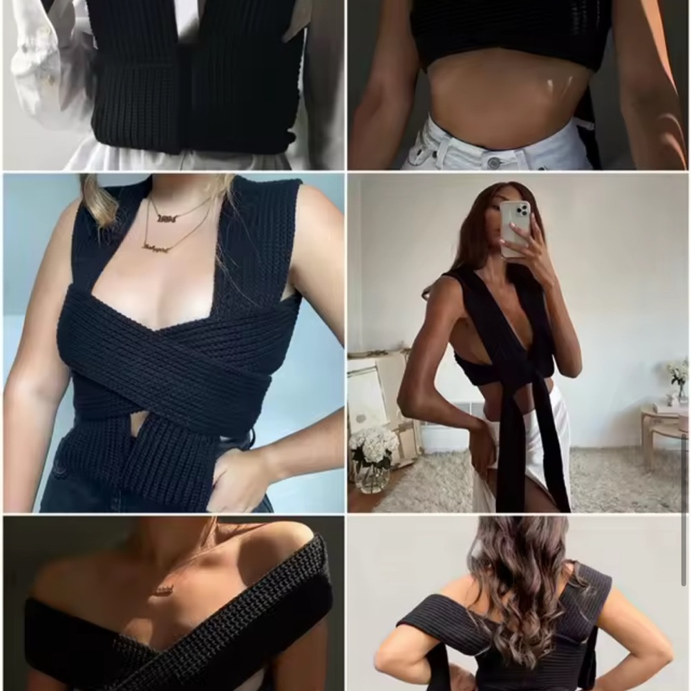 Knitted Multi Wear Crop Top - Picture 5 of 6